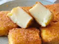 Deliciosa leche frita receta, crujiente por fuera y cremosa por dentro, espolvoreada con azúcar y canela.