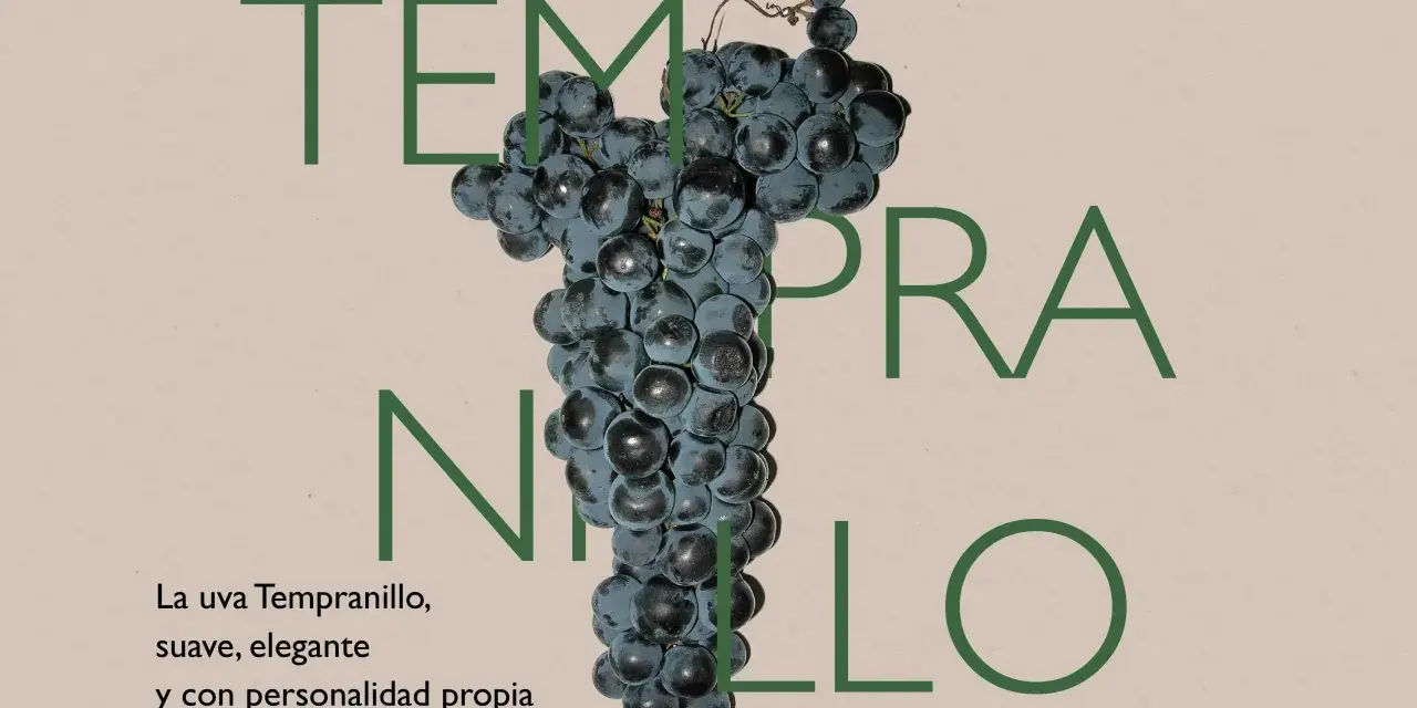 Racimo de uva tinto fino Tempranillo, suave, elegante y con personalidad propia.