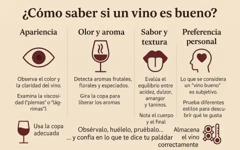 Guía para saber a que sabe el vino: observa apariencia, detecta aromas, evalúa sabor y textura, y confía en tu paladar.