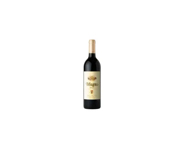 Botella de vino tinto Muga Rioja. Imagina que este vino el andén de la estación, listo para acompañar tus mejores momentos.